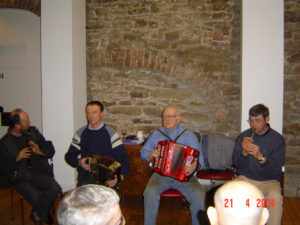 2004 Launch of the May festival, Andy O'Connor at the flute, Peter Redmond at the tin whistle