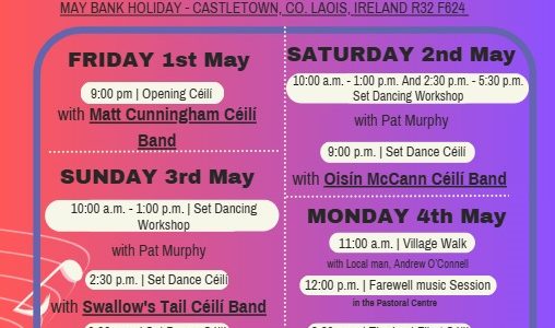 The Half-Door Club for it’s 30th year of Castletown Trad Fest.